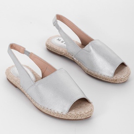 Sandaler i Dulce -silver med espadriller silver- 1
