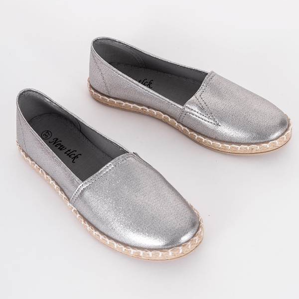 Silver metalliska espadriller från Big Girl silver- 1