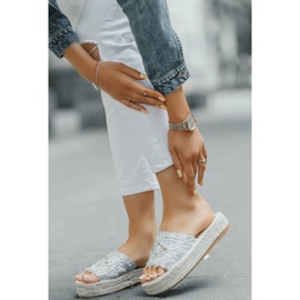 Silver tofflor på plattformen Sudden Draft silver- 1