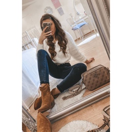 Kamel cowboystövlar på Bowi Bowi -inlägget brun 1