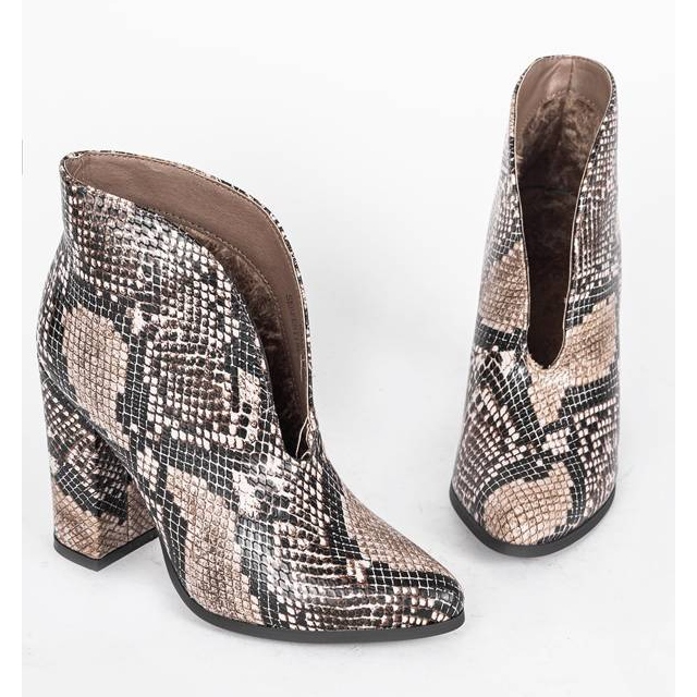 Snake -stövlar på Jamie -stolpen brun svart 1