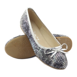 American Club Amerikanska C061 grå ballerinor för tjejer 3