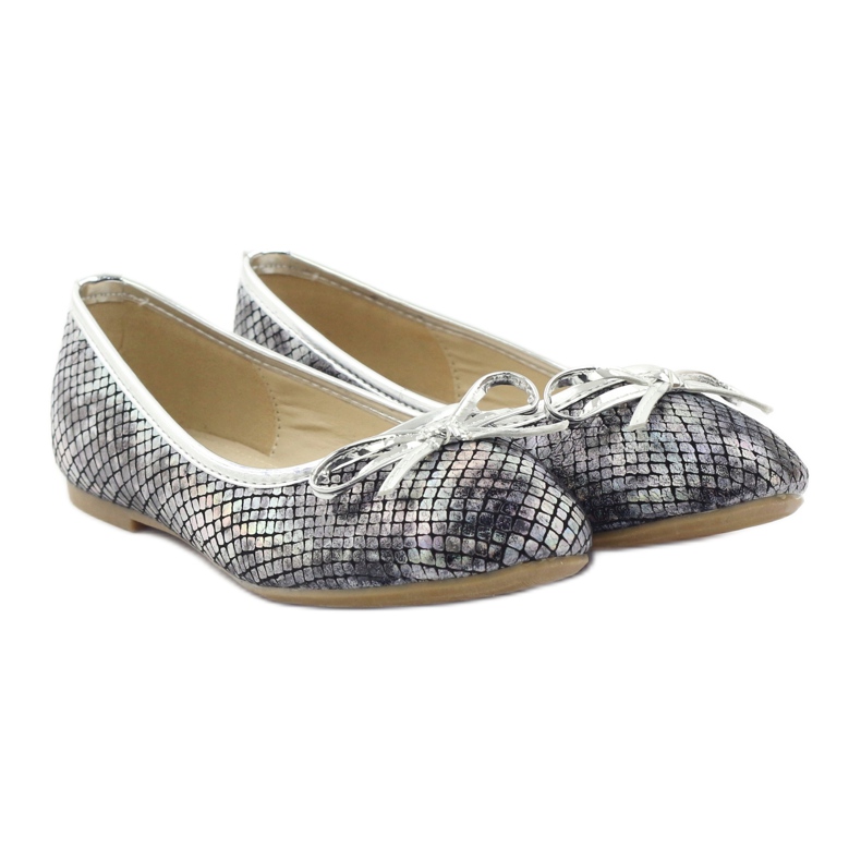 American Club Amerikanska C061 grå ballerinor för tjejer 4