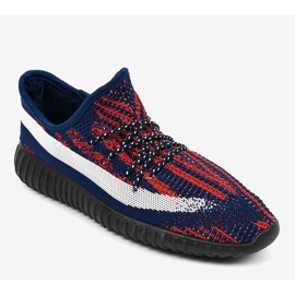 Marinblå sportskor A3737-4 röd 1