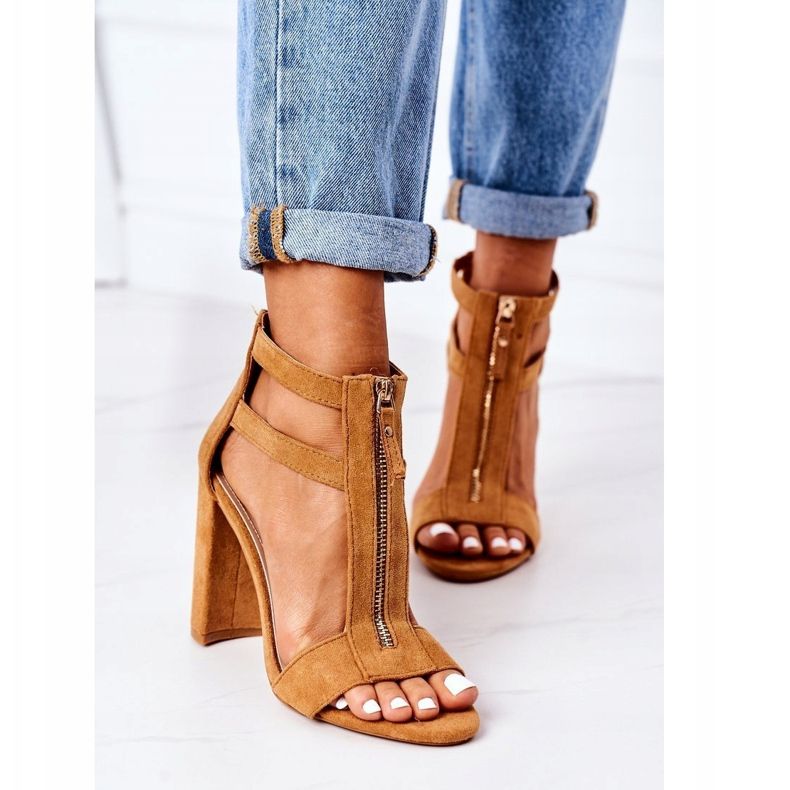 PS1 Sandaler i mocka på en kamel dårskap brun 1