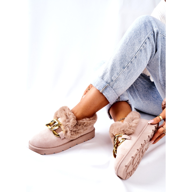 PB1 Dam tofflor i guldkedja Beige Ardrums 5