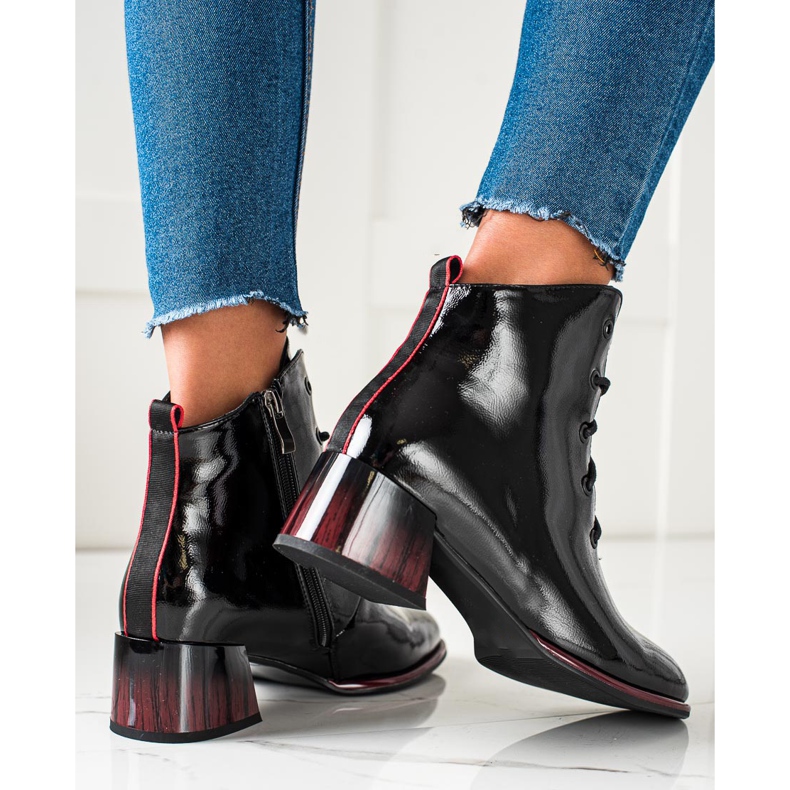 S. BARSKI Snörskor på höga klackar från S.BARSKI svart 2