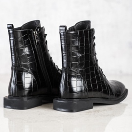 S. BARSKI Eleganta ekoläderkängor från S.BARSKI svart 1