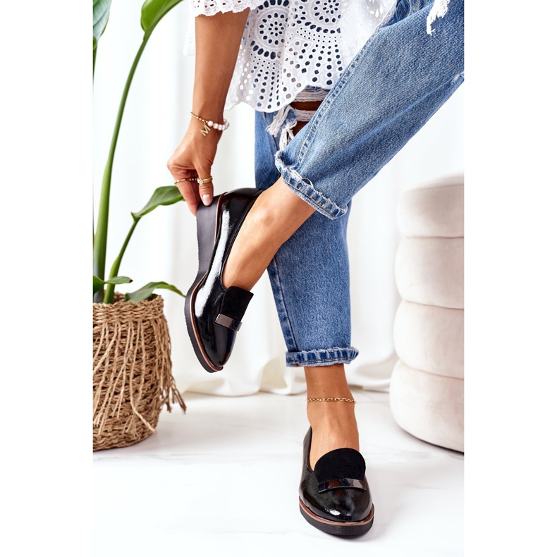 Lackade kilskor POTOCKI 12032 Svart 1