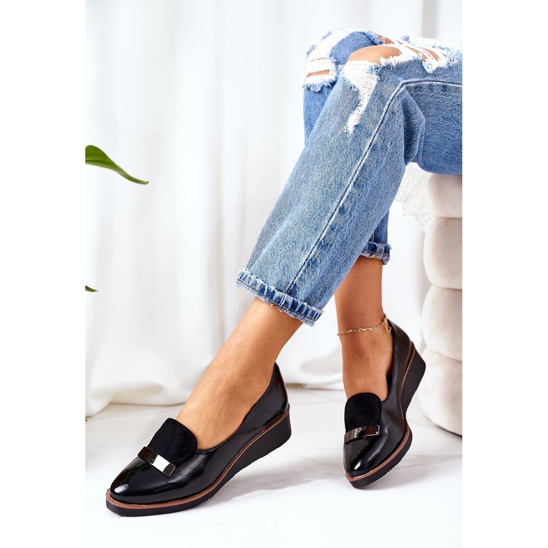 Lackade kilskor POTOCKI 12032 Svart 2