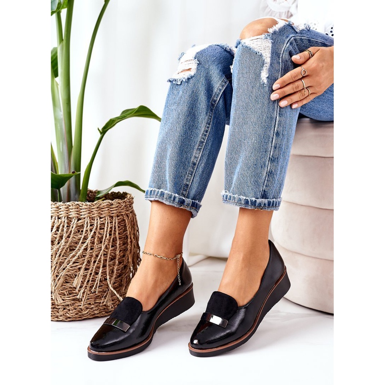 Lackade kilskor POTOCKI 12032 Svart 3