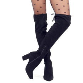 Svart HB-33 Svarta höga klackar 1