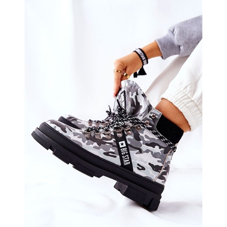 Leather Trappers Boots Big Star II274368 Moro Black vit 2