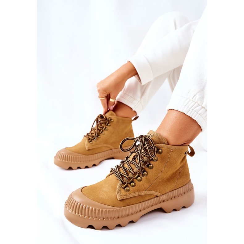 Leather Trappers Boots Big Star II274366 Camel brun 2