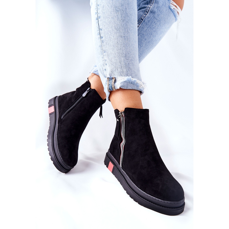 PS1 Suede Booties Jodhpur -stövlar På Black Nessa -plattformen svart 1