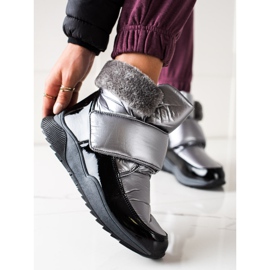 S. BARSKI Snöskor med päls från S.BARSKI svart silver- 1