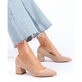 Goodin Eleganta mockapumpar beige 1