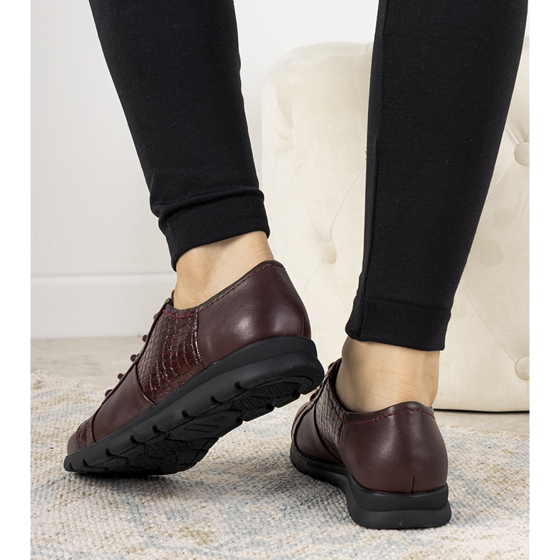 Maroon damskor från Olmos röd 1