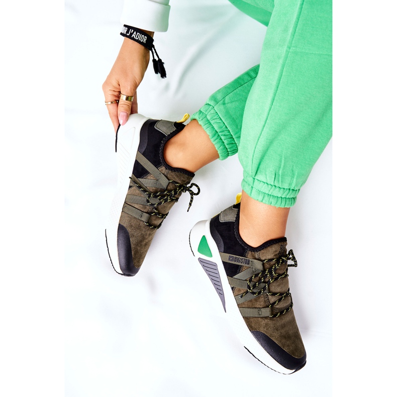 Sportskor Memory Foam Big Star II274308 Khaki svart kaki 2