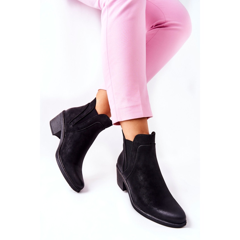 Svarta stövlar på högklackat Sergio Leone BT620 2