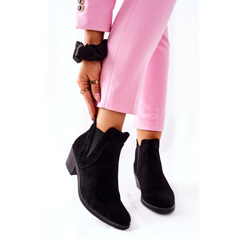 Svarta stövlar på högklackat Sergio Leone BT620 1