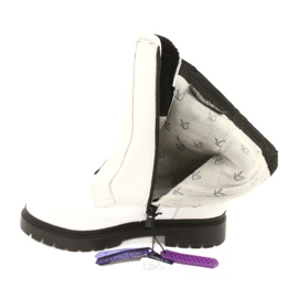 Vita damstövlar Caprice 9-25454-27 108 Vit Naplak svart 3