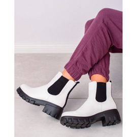 Goodin Chelsea stövlar på plattformen vit 1