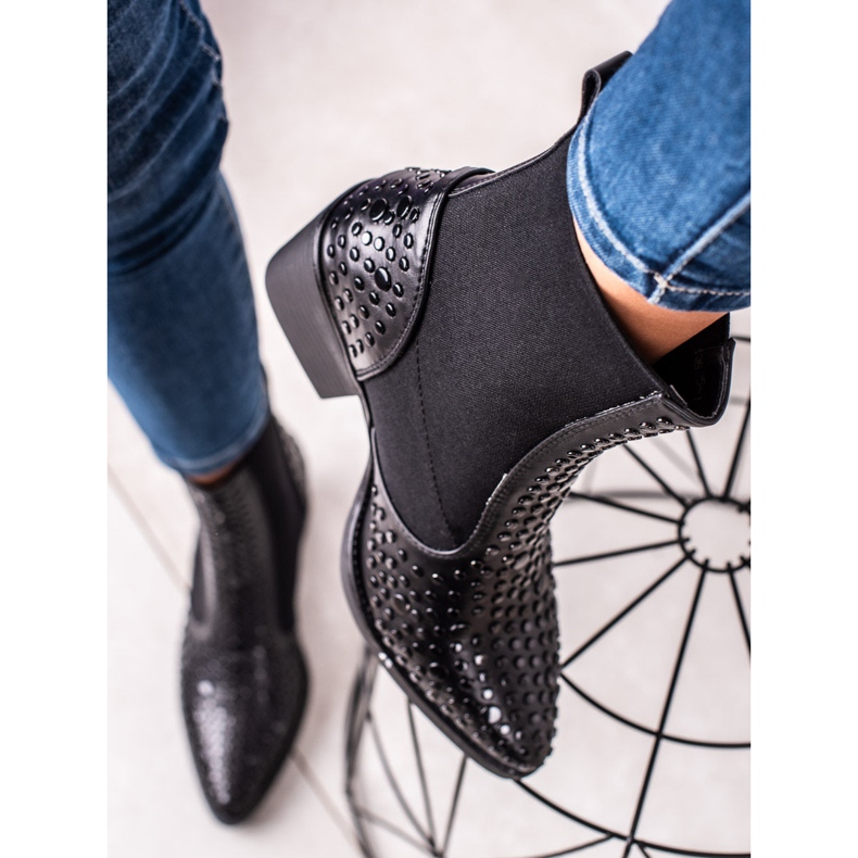 TRENDI Black Fashion Jodhpur stövlar svart 2