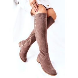 Lewski Shoes Läderstövlar i mocka Lewski 2840 Brun 2