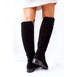 Lewski Shoes Läderstövlar i mocka Lewski 2840 Svart 1