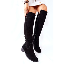 Lewski Shoes Läderstövlar i mocka Lewski 2840 Svart 2