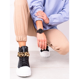 Seastar Höga sneakers med kedja svart 1