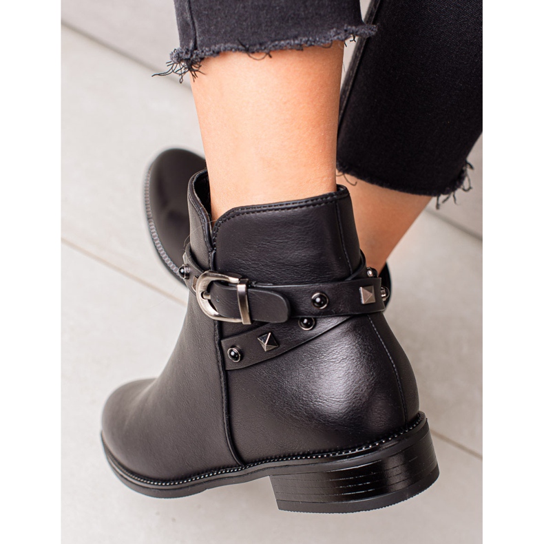 Goodin Svarta stövlar med strass 2