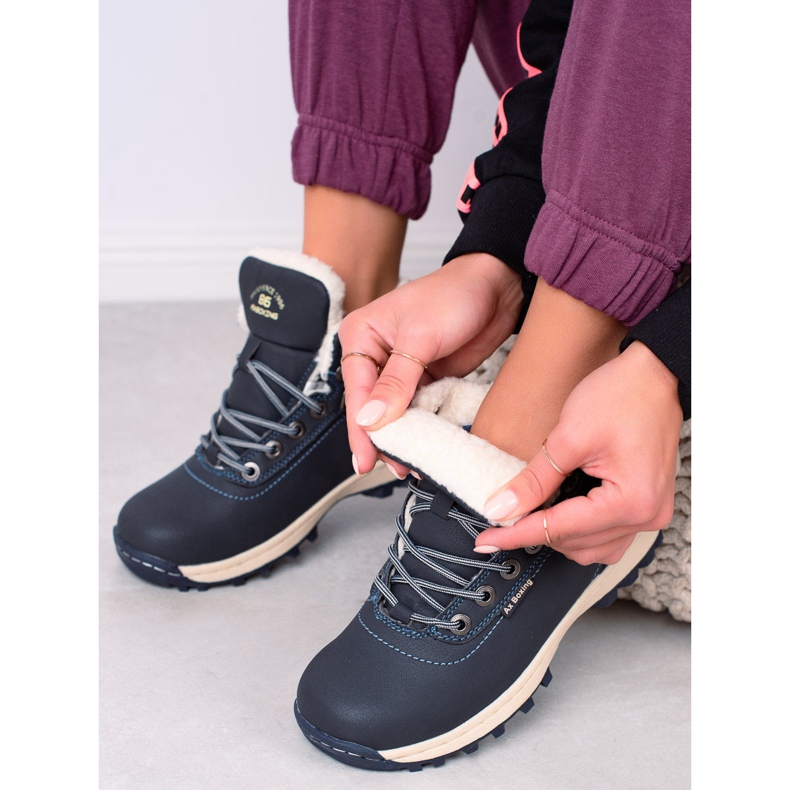 Ax Boxing Varma vandringsskor marinblå 1