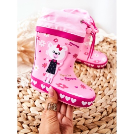 Barnens rosa gummi galosherar Zinstinas björn 1