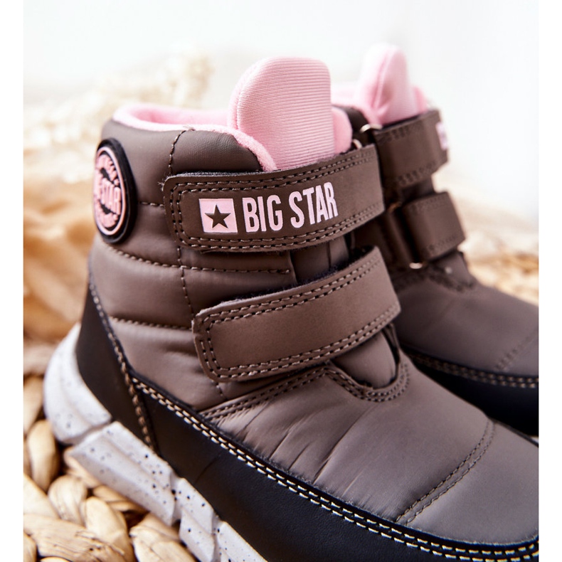 Snöskor för barn Memory Foam Big Star II374071 Szare svart grå 1