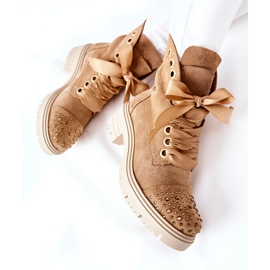 Suede Boots Workery Lewski Shoes Tied 3069 Sand brun 2