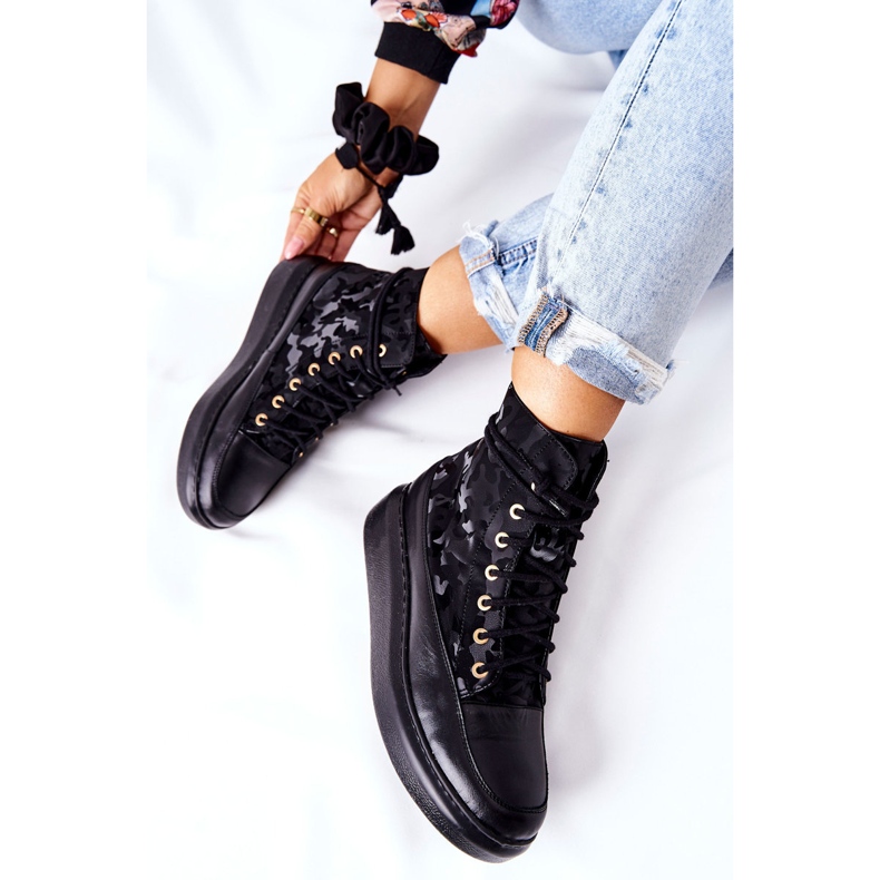 Lewski Shoes Sportläderskor Lewski 3034 Black Camo svart 1