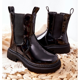 FR1 Barnstövlar Varmlackerad Svart Aletris 2