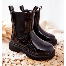 FR1 Barnstövlar Varmlackerad Svart Aletris 1