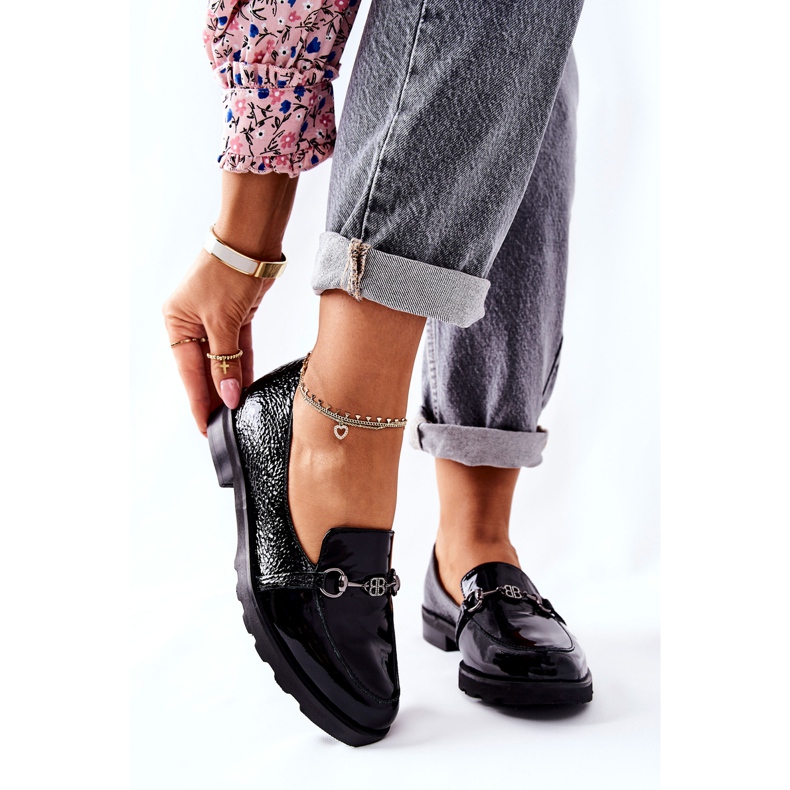 Läderskor Nicole Lacquered Black 2667 svart 1