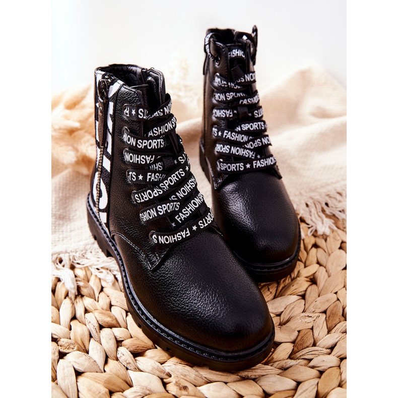 Vinceza Barnskor Arbetare Black Pomeroy svart 1