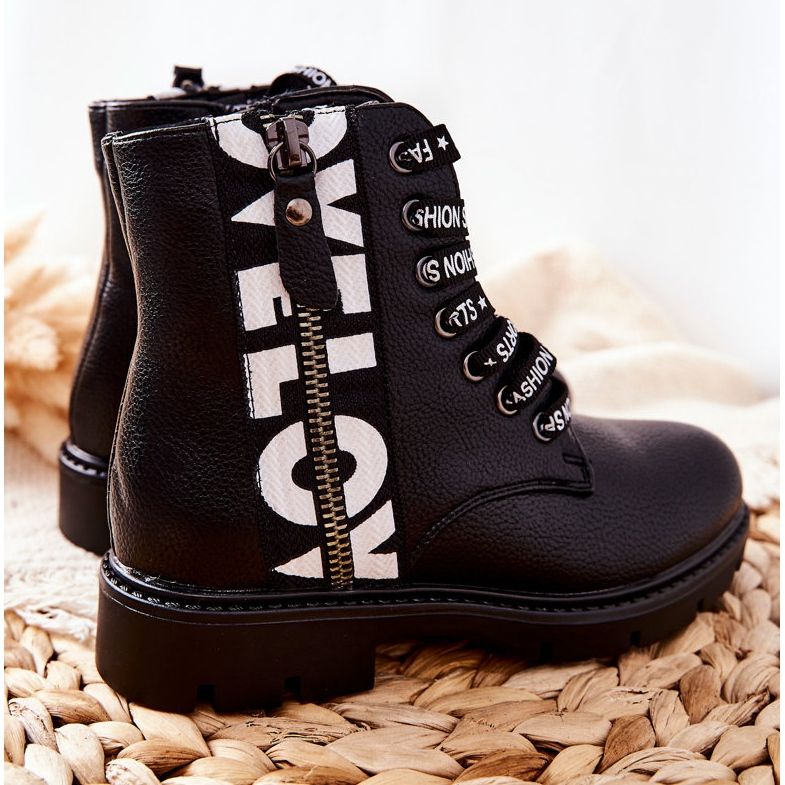 Vinceza Barnskor Arbetare Black Pomeroy svart 2