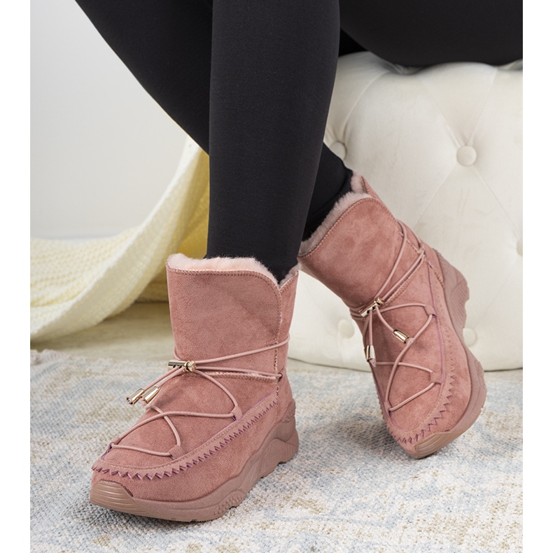 Rosa Carrera ribbade snöskor 1