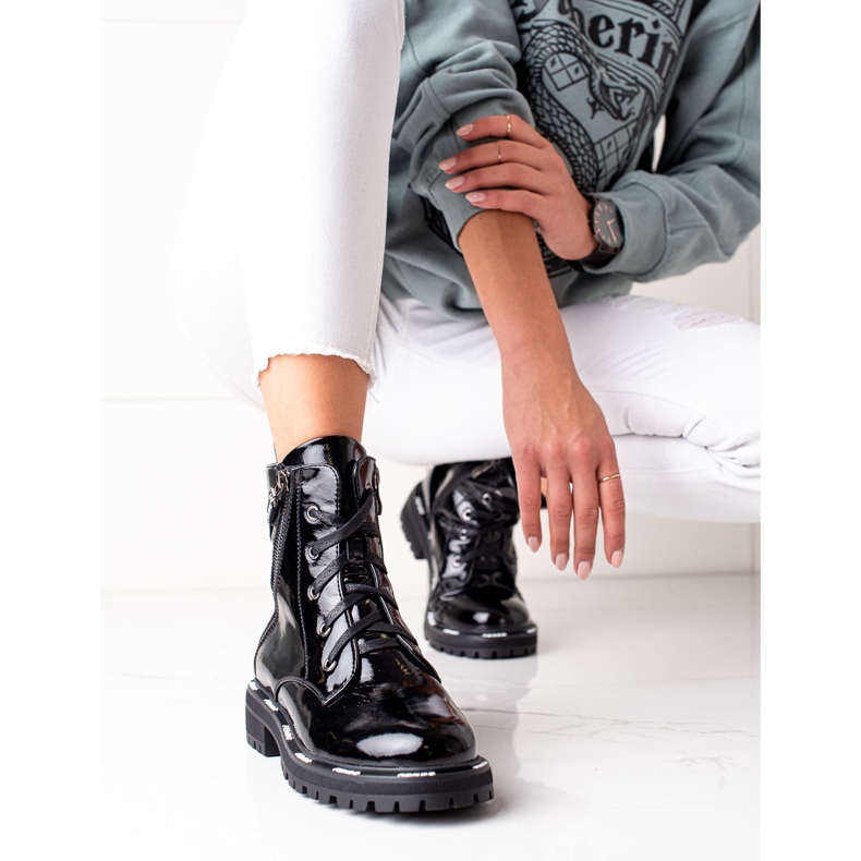 Artiker läderstövlar svart 1