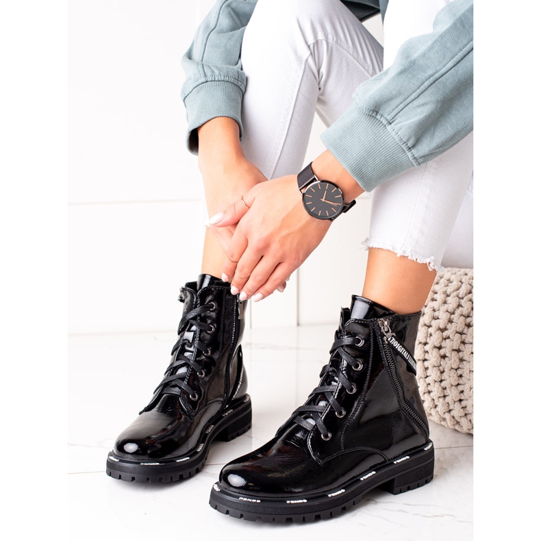 Artiker läderstövlar svart 2