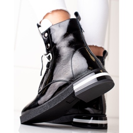 Trendiga läder ARTIKER stövlar svart 2