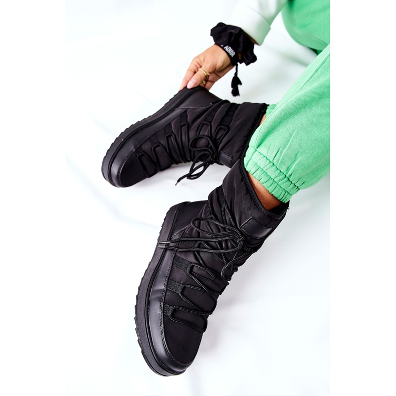 S.Barski Kvinnors svarta varma snöskor Cironeus 1