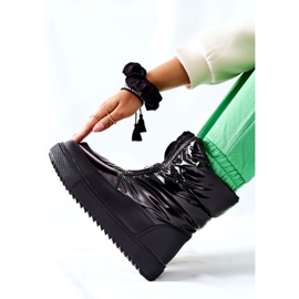 S.Barski Kvinnors svarta Monile varma snöskor 2