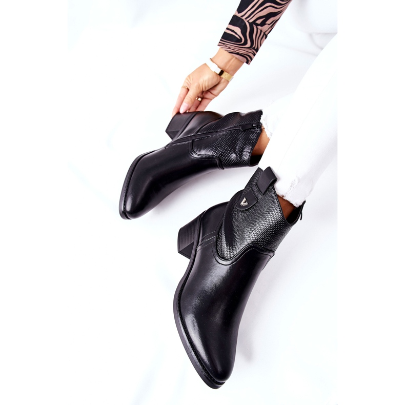 S.Barski Kvinnors Black Palile -isolerade stövlar svart 1